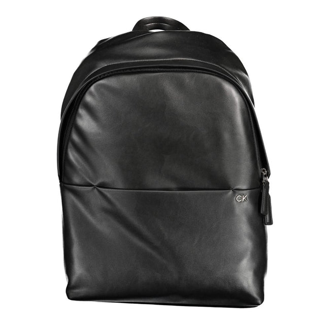Black Polyester Backpackbackpack 1 handle, adjustable straps, 1 external pocket, 1 internal compartment for lap-top, 1 internal pocket, zip closure, logo, 50% recycled materialsBlack Polyester Backpack${tagsCalvin KleinAulae Black Polyester Backpack Calvi