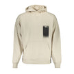 Beige Cotton Men SweaterElevate your casual wardrobe with this exquisite Calvin Klein hoodie, seamlessly blending comfort and style. A classic beige tone sets the backdrop for an eye-catching print and logo, flawlessly capturing the brand’s signature soph