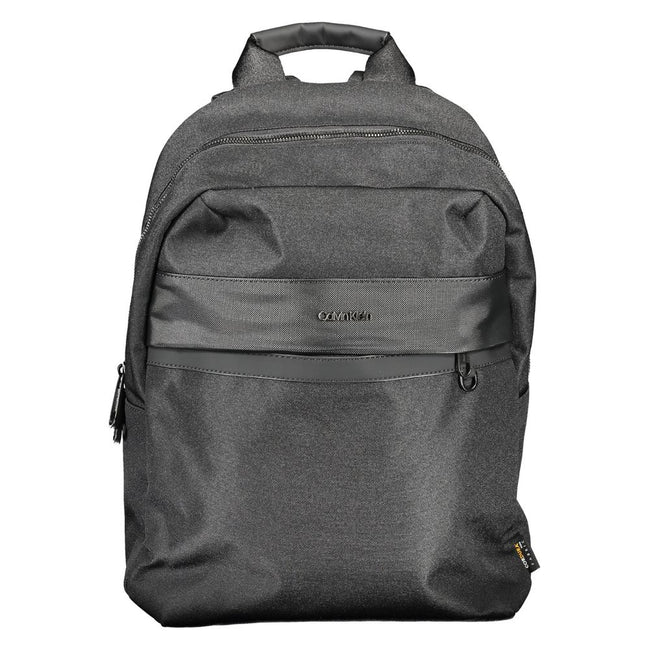 Black Polyester Backpackbackpack 1 handle, adjustable straps, 1 external pocket, contrasting details, zip closure, logo, 100% recycled polyesterBlack Polyester Backpack${tagsCalvin KleinAulae Black Polyester Backpack Calvin KleinAulae Black Polyester Back