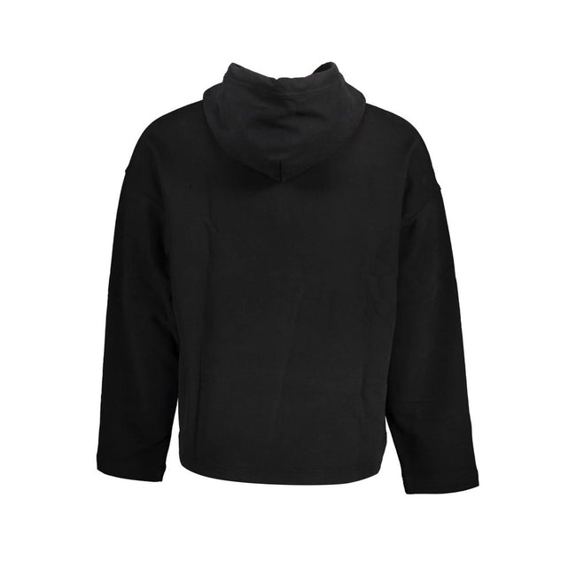 Black Cotton Men SweaterElevate your style with the latest Calvin Klein sensation. Crafted with thoughtful precision, this hooded sweatshirt embodies the essence of modern chic. From the standout central pocket to the iconic logo, this piece is not just c