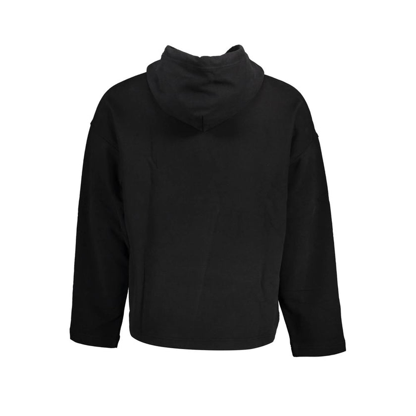 Black Cotton Men SweaterElevate your style with the latest Calvin Klein sensation. Crafted with thoughtful precision, this hooded sweatshirt embodies the essence of modern chic. From the standout central pocket to the iconic logo, this piece is not just c