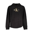 Black Cotton Men SweaterIndulge in the epitome of sleek style with this Calvin Klein long-sleeved hooded sweatshirt. Adorned with bold embroidery and the iconic logo print, it’s a manifestation of modern luxury. Crafted from a sumptuous blend of cotton an