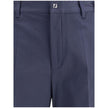 Blue Cotton Casual PantsFendi’s cotton New Rich Pants combine clean lines and distinctive details for a contemporary, refined look. Made of high-quality cotton, they feature a front zipper and button closure, belt loops at the waist, and a functional desi