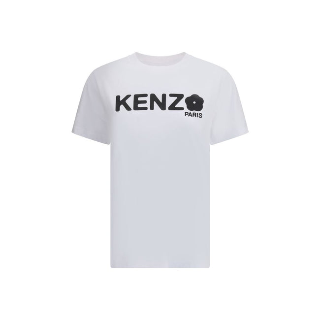 White Cotton T-ShirtKenzo’s cotton Gots Boke Flower 2.0 T-Shirt is an item with a bold, contemporary style. Featuring a ribbed crew neck, it offers a comfortable and versatile fit. The maxi print with the brand’s iconic logo on the front creates a strong