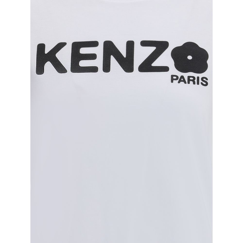 White Cotton T-ShirtKenzo’s cotton Gots Boke Flower 2.0 T-Shirt is an item with a bold, contemporary style. Featuring a ribbed crew neck, it offers a comfortable and versatile fit. The maxi print with the brand’s iconic logo on the front creates a strong