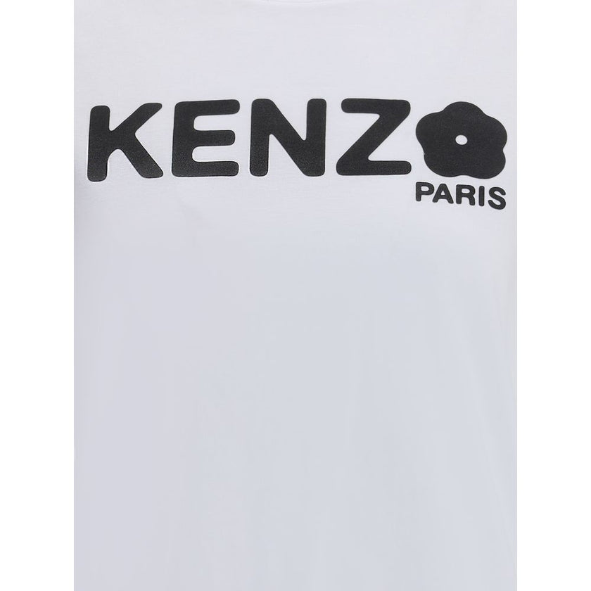 White Cotton T-ShirtKenzo’s cotton Gots Boke Flower 2.0 T-Shirt is an item with a bold, contemporary style. Featuring a ribbed crew neck, it offers a comfortable and versatile fit. The maxi print with the brand’s iconic logo on the front creates a strong