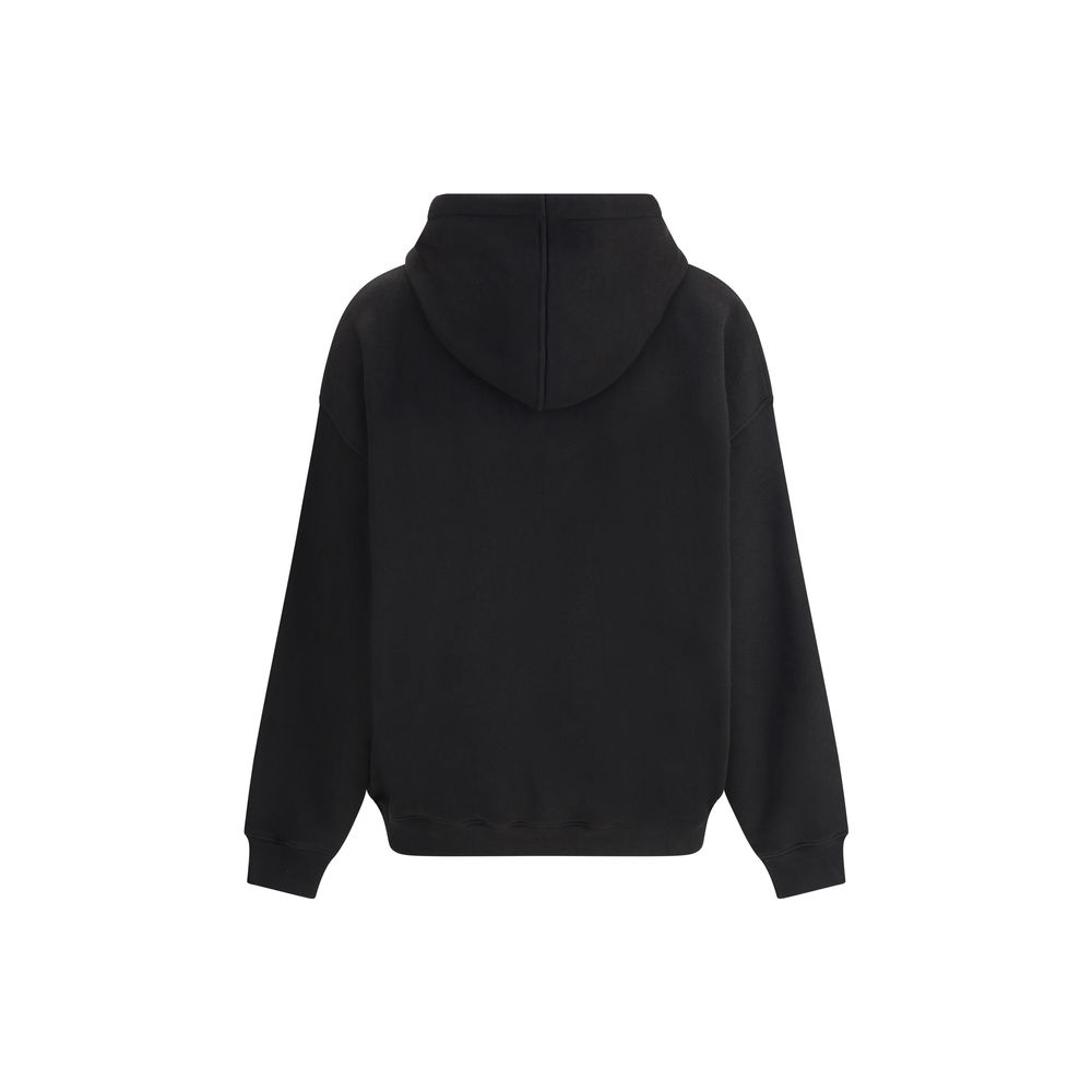 Black Cotton SweatshirtKenzo’s cotton Hoodie combines comfort and iconic style in a relaxed, contemporary design. Made of soft cotton that is internally plush, it features an adjustable drawstring hood and ribbed cuffs and hem for a structured finish. The