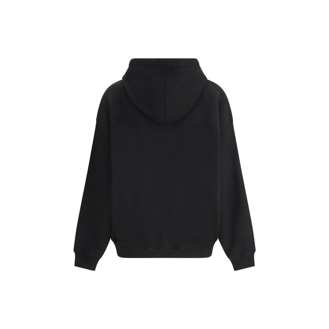 Black Cotton SweatshirtKenzo’s cotton Hoodie combines comfort and iconic style in a relaxed, contemporary design. Made of soft cotton that is internally plush, it features an adjustable drawstring hood and ribbed cuffs and hem for a structured finish. The