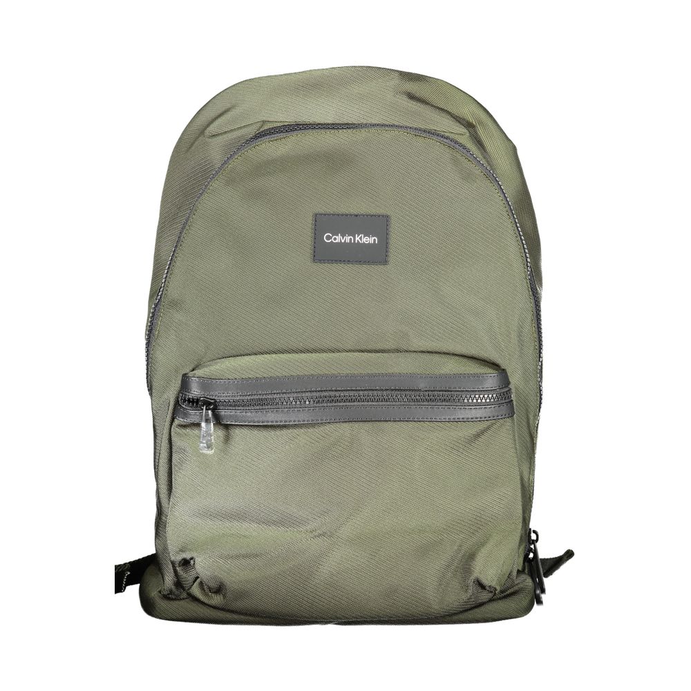 Green Polyester BackpackBACKPACK 1 HANDLE, ADJUSTABLE STRAPS, 1 EXTERNAL POCKET, 1 INTERNAL POCKET, 1 INTERNAL COMPARTMENT WITH LAP-TOP HOLDER, PEN HOLDER SPACES, CONTRASTING DETAILS, WATER REPELLENT, ZIP CLOSURE, APPLICATION, LOGO, 95% RECYCLED POLYESTER