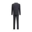 Black Fleece Wool Two-Piece SuitDsquared2 Virgin Wool London Suit, consisting of jacket and pants. Wool blazer jacket, front button closure, three welt pockets on the front with flap, one slit pocket on the front, peaked lapels. Classic wool pants, front