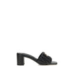 Black Lamb Ovis Aries Aries Stiletto Heel SandalsMiu Miu’s lambskin Sandals combine elegance and comfort in a sophisticated design. With a squared toe and padded straps, they are embellished with a metal plaque featuring the iconic Miu Miu monogram on the