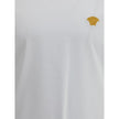 White Cotton T-ShirtVersace’s cotton T-Shirt combines essential elegance and distinctive identity in a striking casual piece. Made of soft monochrome patterned cotton, it features a ribbed crew neck and a regular fit that ensures comfort and versatility.
