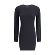 Black Viscose Casual DressBalmain’s PB patterned short Dress is a fitted long-sleeved style featuring an elegant ribbed crew neck. An iconic garment that combines sophisticated style with a wrap-around fit, perfect for a bold contemporary look. Season: AW
