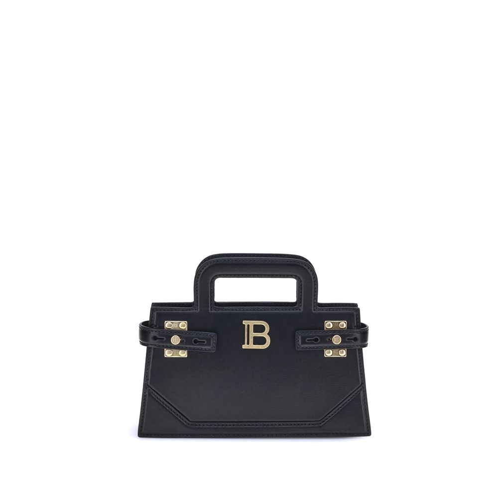 B-buzz Small HandbagBalmain’s B-Buzz small Handbag features two top handles and a removable chain strap, adding to its versatility. The metal 