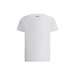 T-shirt whit maxi printCotton T-Shirt by Dsquared2 features a ribbed crew neck for optimal comfort. Features a maxi print on the front and the iconic contrasting monogram on the back panel for a modern and distinctive look. Perfect for adding personality