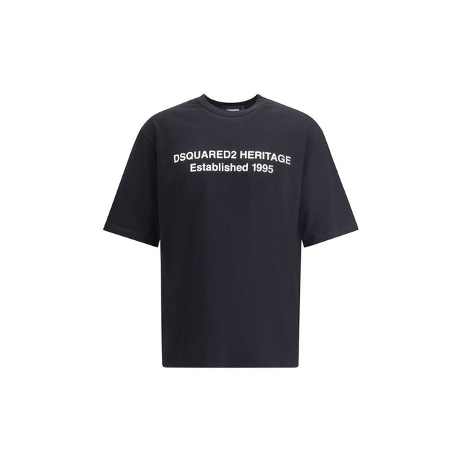 Black Cotton T-ShirtCotton T-Shirt by Dsquared2 features a ribbed crew neck for optimal comfort. The front features the iconic contrasting monogram, giving the garment a touch of personality and contemporary style. Perfect for casual yet distinctive looks
