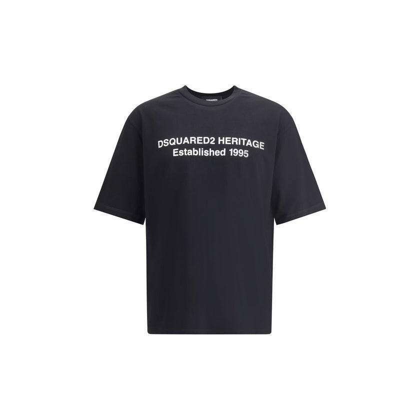 Black Cotton T-ShirtCotton T-Shirt by Dsquared2 features a ribbed crew neck for optimal comfort. The front features the iconic contrasting monogram, giving the garment a touch of personality and contemporary style. Perfect for casual yet distinctive looks