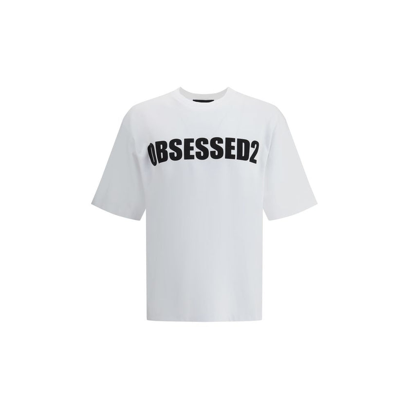 White Cotton T-ShirtCotton T-Shirt by Dsquared2 features a ribbed crew neck for optimal comfort. It features the iconic contrasting monogram on both the front and back, giving the garment a distinctive and contemporary look. Perfect for casual style with