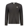 Black Cotton Men SweaterElevate your wardrobe with a timeless staple that exudes modern sophistication. This Calvin Klein long-sleeved T-shirt boasts the perfect blend of style and comfort, making it an essential addition to any fashion-forward ensemble.