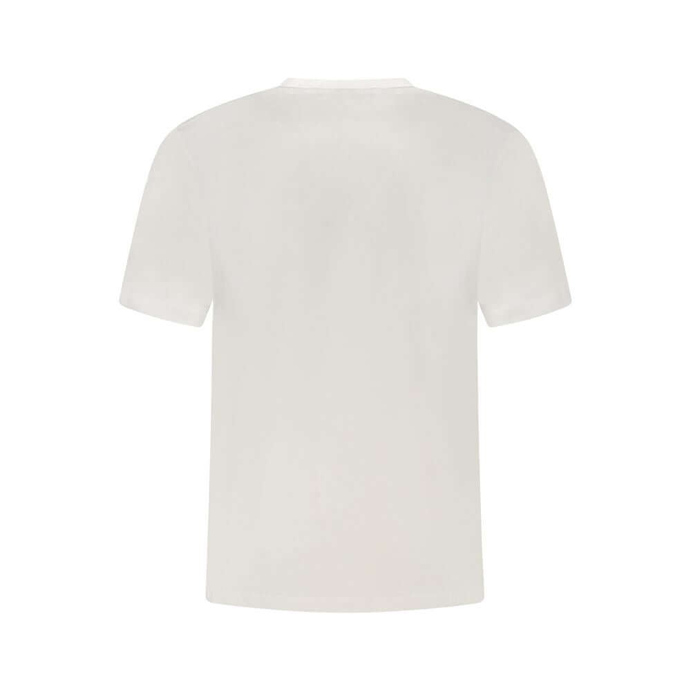 White Cotton Men T-ShirtElevate your wardrobe with the timeless sophistication of a Calvin Klein crew neck T-shirt. This finely crafted piece stands out with a subtle designer touch, featuring an iconic Calvin Klein logo appliqué that commands attention.