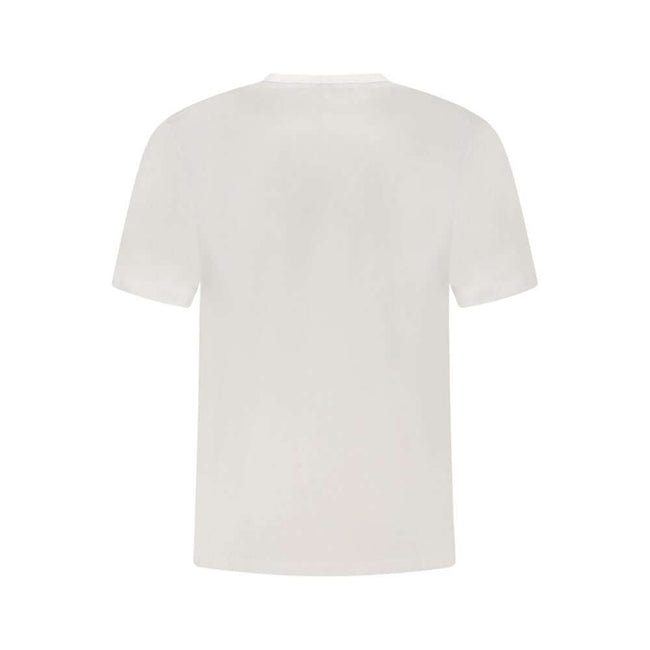 White Cotton Men T-ShirtElevate your wardrobe with the timeless sophistication of a Calvin Klein crew neck T-shirt. This finely crafted piece stands out with a subtle designer touch, featuring an iconic Calvin Klein logo appliqué that commands attention.