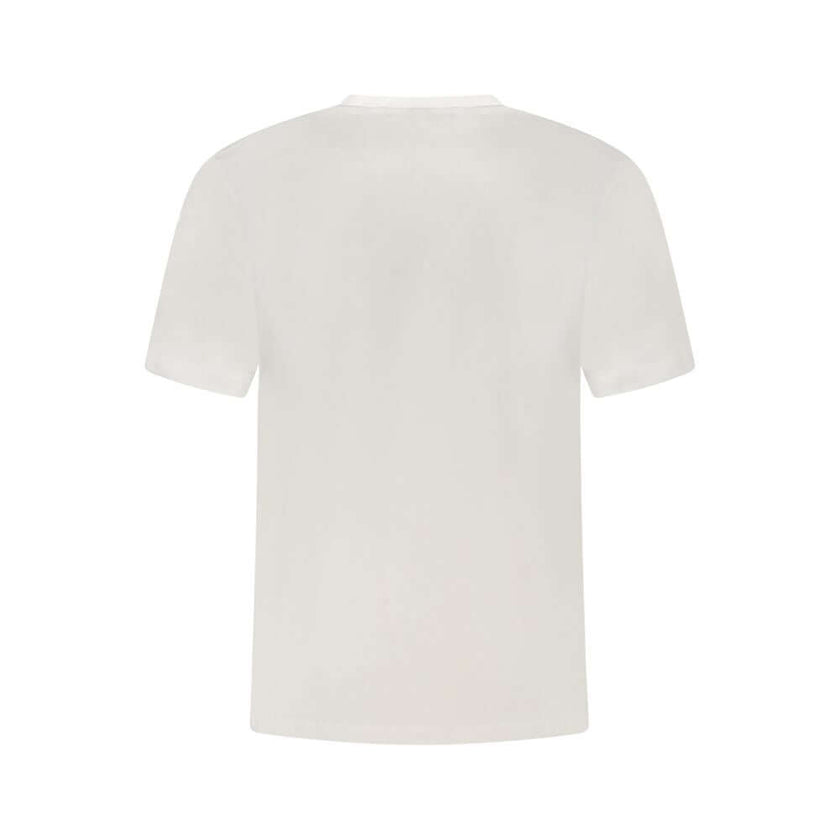 White Cotton Men T-ShirtElevate your wardrobe with the timeless sophistication of a Calvin Klein crew neck T-shirt. This finely crafted piece stands out with a subtle designer touch, featuring an iconic Calvin Klein logo appliqué that commands attention.