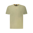 Green Cotton Men TShirtElevate your wardrobe with the epitome of casual sophistication: the Hugo Boss short sleeve T-shirt. This relaxed fit Tee exudes an effortless vibe while showcasing your penchant for luxury with its signature Hugo Boss logo applicat