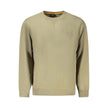 Green Cotton Men SweaterEmbrace the epitome of contemporary sophistication with this Hugo Boss long-sleeve sweatshirt. Crafted from pure cotton for unrivaled comfort, it sports a stylish crew neck, coupled with an intricate brushed finish. The emblematic