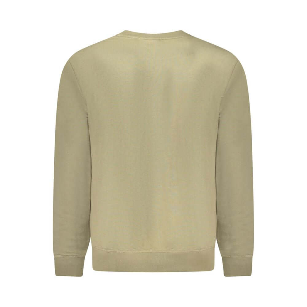 Green Cotton Men SweaterEmbrace the epitome of contemporary sophistication with this Hugo Boss long-sleeve sweatshirt. Crafted from pure cotton for unrivaled comfort, it sports a stylish crew neck, coupled with an intricate brushed finish. The emblematic