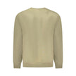 Green Cotton Men SweaterEmbrace the epitome of contemporary sophistication with this Hugo Boss long-sleeve sweatshirt. Crafted from pure cotton for unrivaled comfort, it sports a stylish crew neck, coupled with an intricate brushed finish. The emblematic