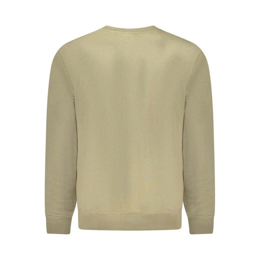 Green Cotton Men SweaterEmbrace the epitome of contemporary sophistication with this Hugo Boss long-sleeve sweatshirt. Crafted from pure cotton for unrivaled comfort, it sports a stylish crew neck, coupled with an intricate brushed finish. The emblematic