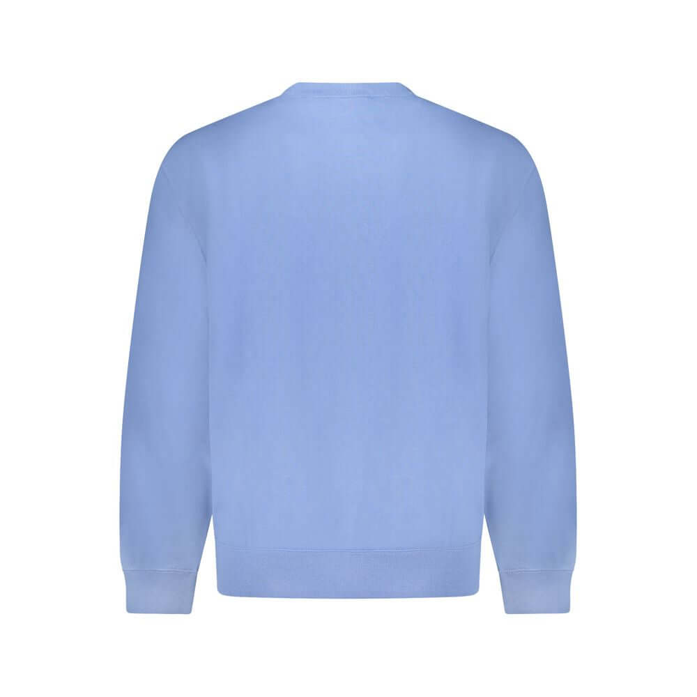 Blue Cotton Men SweaterEmbrace the fusion of comfort and style with this Calvin Klein long sleeve sweatshirt. Its exquisite brushed finish and iconic logo application echo a contemporary vibe, perfect for the fashion-forward individual. Crafted from a ble