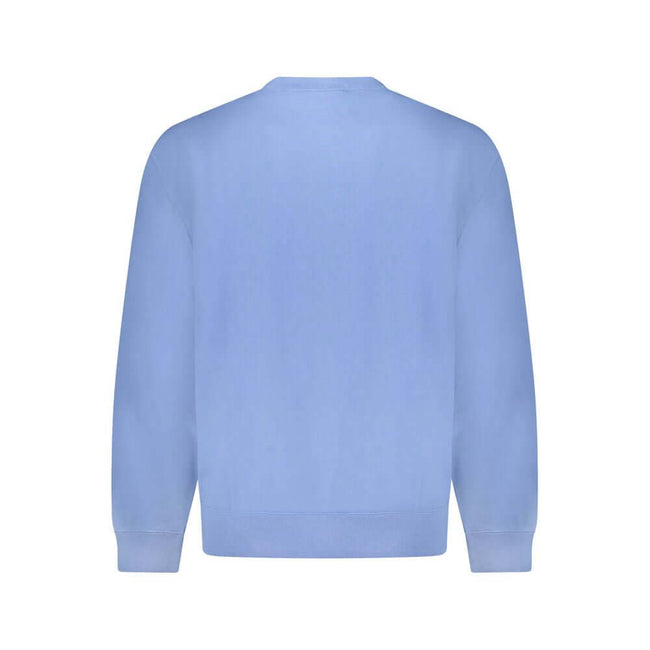 Blue Cotton Men SweaterEmbrace the fusion of comfort and style with this Calvin Klein long sleeve sweatshirt. Its exquisite brushed finish and iconic logo application echo a contemporary vibe, perfect for the fashion-forward individual. Crafted from a ble