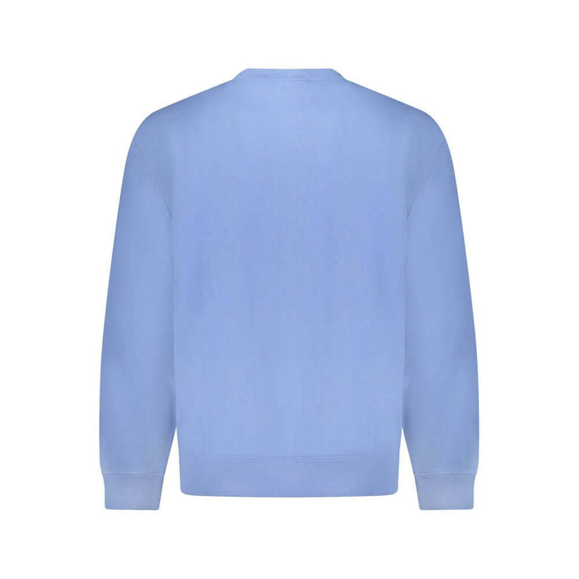 Blue Cotton Men SweaterEmbrace the fusion of comfort and style with this Calvin Klein long sleeve sweatshirt. Its exquisite brushed finish and iconic logo application echo a contemporary vibe, perfect for the fashion-forward individual. Crafted from a ble