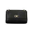 Black Polyester HandbagBAG 2 CHAIN SHOULDER HANDLES, 1 EXTERNAL POCKET, 2 COMPARTMENTS, 1 INTERNAL POCKET, CONTRASTING DETAILS, SWIVEL CLOSURE, LOGO, 50% RECYCLED POLYESTERBlack Polyester Handbag${tagsCalvin KleinAulae Black Polyester Handbag Calvin Klein