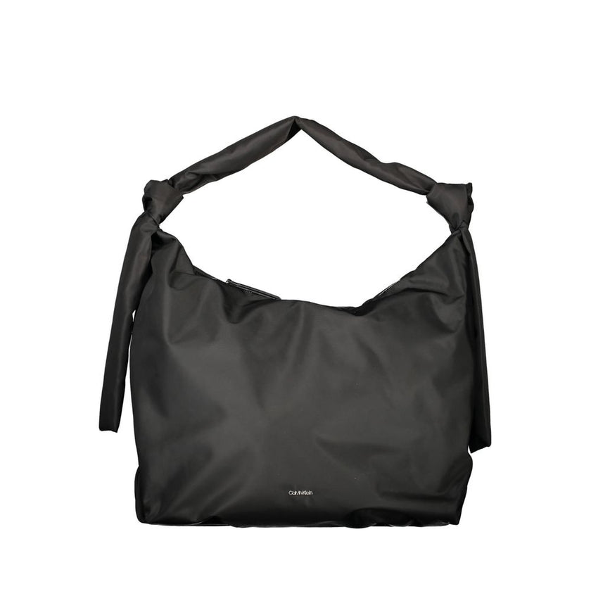 Black Polyester Handbagbag, 1 shoulder handle, 2 inside pockets, application, logo, 60% recycled polyesterBlack Polyester Handbag${tagsCalvin KleinAulae Black Polyester Handbag Calvin KleinAulae Black Polyester Handbag bag, 1 shoulder handle, 2 inside poc