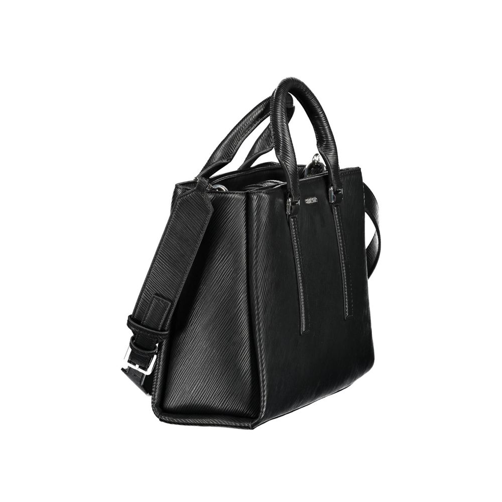 Black Polyester Handbagbag 2 handles, adjustable and removable shoulder strap, 2 inside pockets, clip closure, contrasting details, logo, 50% recycled materialsBlack Polyester Handbag${tagsCalvin KleinAulae Black Polyester Handbag Calvin KleinAulae Black