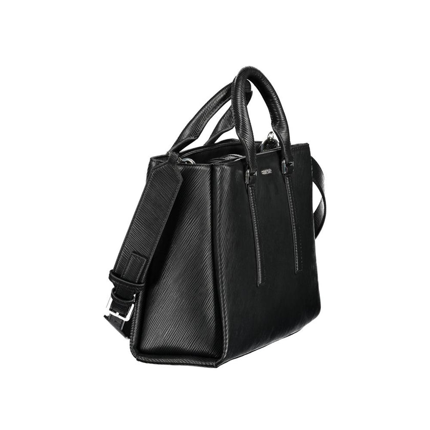 Black Polyester Handbagbag 2 handles, adjustable and removable shoulder strap, 2 inside pockets, clip closure, contrasting details, logo, 50% recycled materialsBlack Polyester Handbag${tagsCalvin KleinAulae Black Polyester Handbag Calvin KleinAulae Black