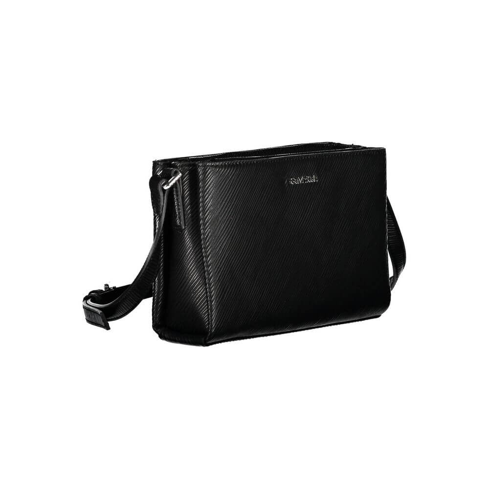 Black Polyester Handbagbag with adjustable shoulder strap, 3 compartments, 1 internal pocket, contrasting details, logo, 50% recycled materialsBlack Polyester Handbag${tagsCalvin KleinAulae Black Polyester Handbag Calvin KleinAulae Black Polyester Handbag