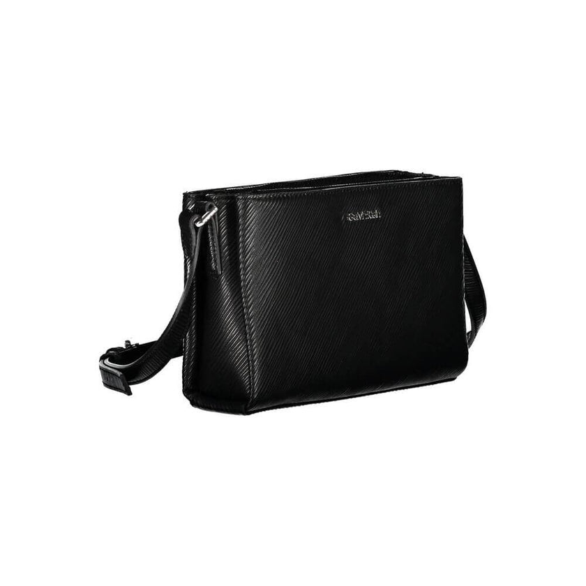 Black Polyester Handbagbag with adjustable shoulder strap, 3 compartments, 1 internal pocket, contrasting details, logo, 50% recycled materialsBlack Polyester Handbag${tagsCalvin KleinAulae Black Polyester Handbag Calvin KleinAulae Black Polyester Handbag