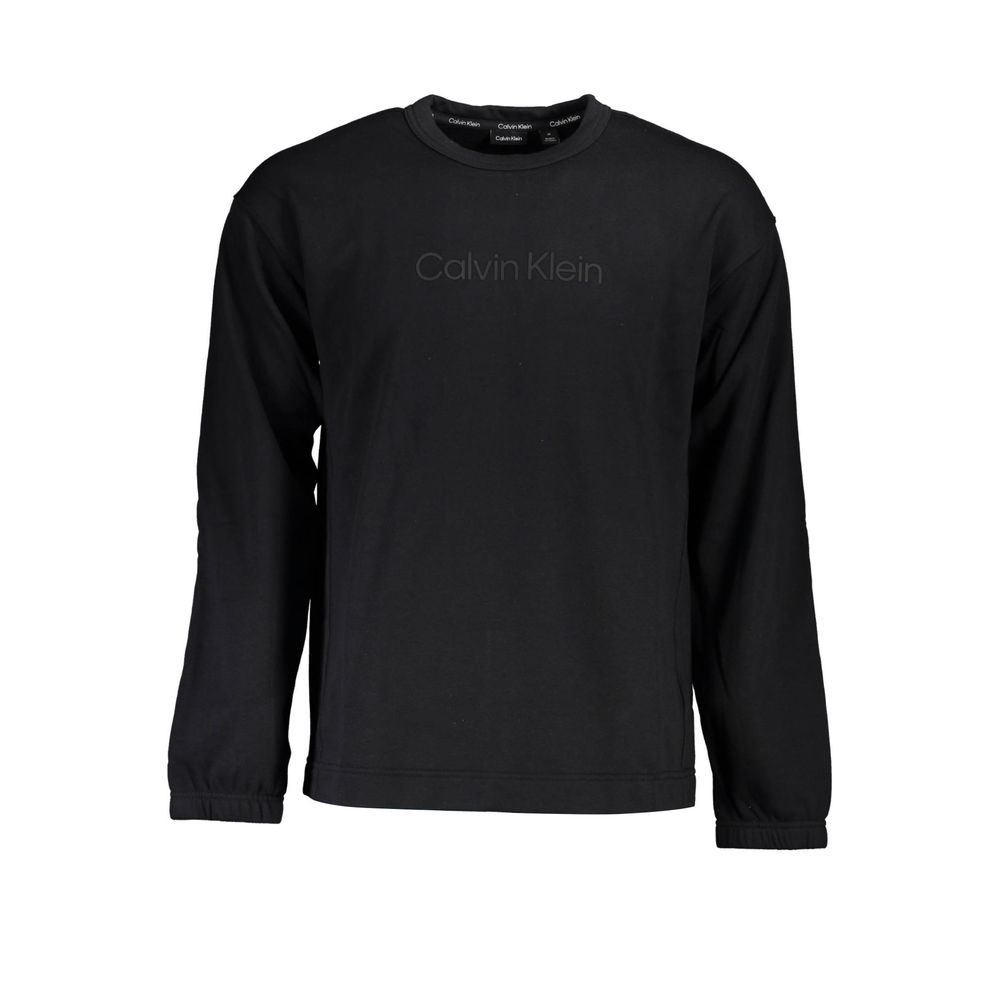 Black Cotton Men SweaterDare to make a bold style statement with this Calvin Klein sweatshirt – a masterpiece that flawlessly combines comfort with iconic fashion. Crafted from a superior blend of cotton and polyester, this sweatshirt offers a plush feel