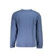 Blue Cotton Men SweaterExperience the epitome of sleek comfort with this Calvin Klein sweatshirt. Crafted for the fashion-forward, this piece blends effortless style with the coziness of brushed cotton and polyester. A standout blue hue is the canvas for