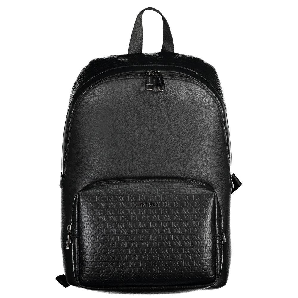 Black Polyester Backpackbackpack 1 handle, adjustable straps, 1 external pocket, 1 internal pocket, internal compartment, internal pen holder spaces, contrasting details, zip closure, logo, 100% recycled polyesterBlack Polyester Backpack${tagsCalvin Klein
