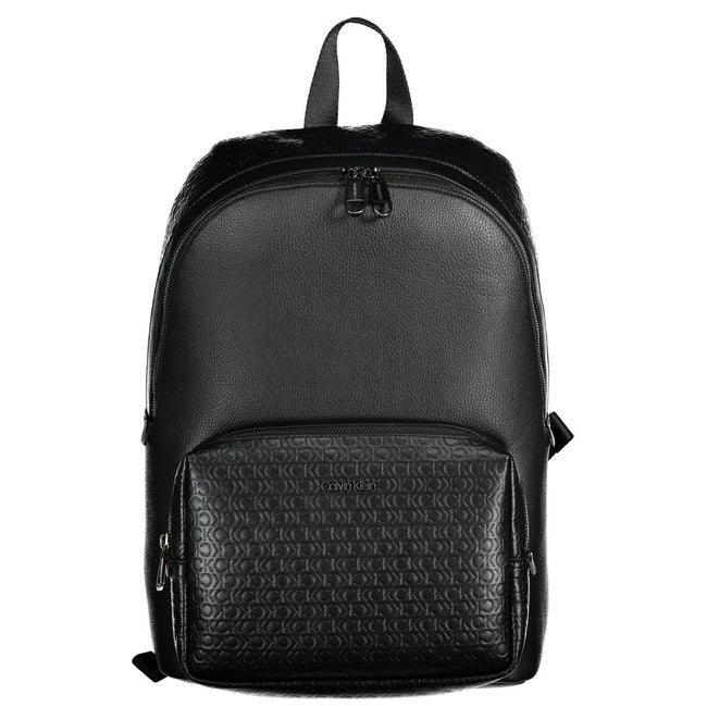 Black Polyester Backpackbackpack 1 handle, adjustable straps, 1 external pocket, 1 internal pocket, internal compartment, internal pen holder spaces, contrasting details, zip closure, logo, 100% recycled polyesterBlack Polyester Backpack${tagsCalvin Klein