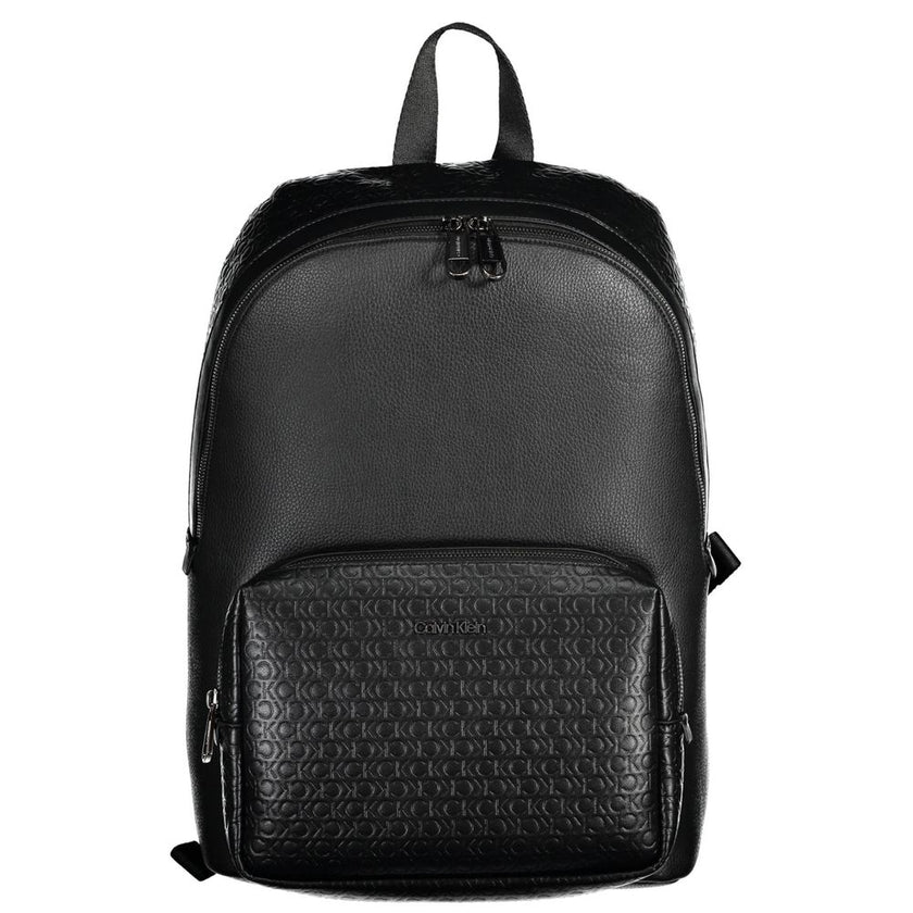 Black Polyester Backpackbackpack 1 handle, adjustable straps, 1 external pocket, 1 internal pocket, internal compartment, internal pen holder spaces, contrasting details, zip closure, logo, 100% recycled polyesterBlack Polyester Backpack${tagsCalvin Klein