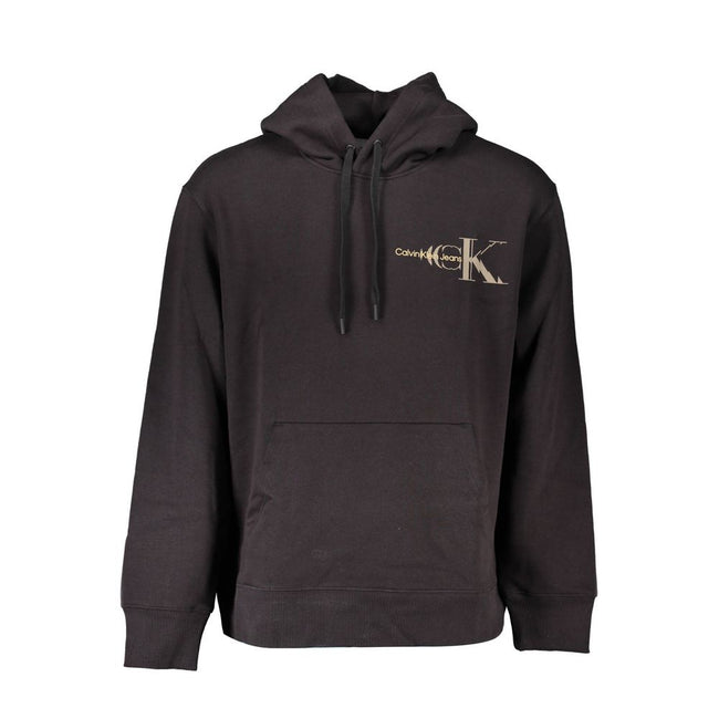 Black Cotton Men SweaterElevate your style with the unparalleled allure of Calvin Klein. This sleek black hoodie is not just a casual staple, it’s a testament to trendsetting fashion. Flaunting the iconic Calvin Klein logo with a contemporary twist, this