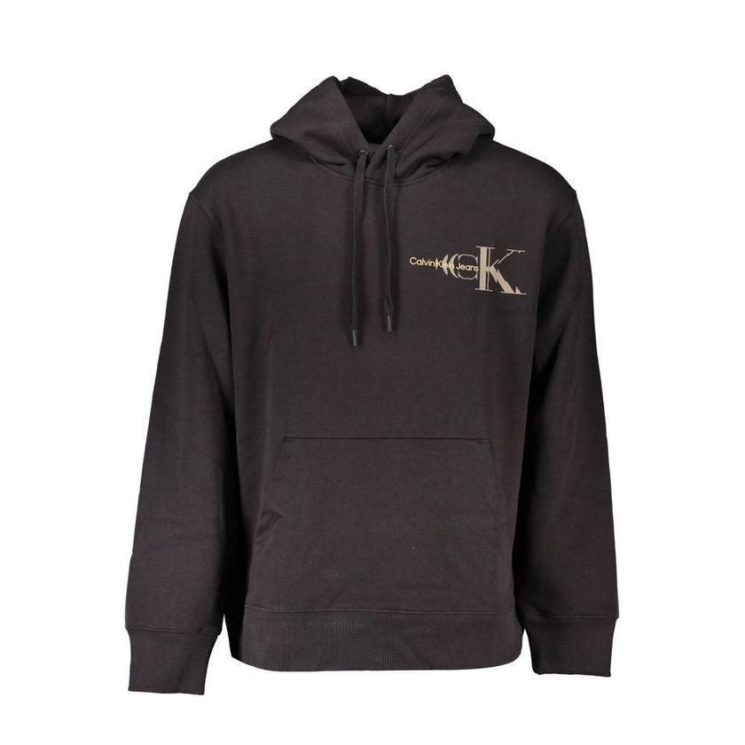 Black Cotton Men SweaterElevate your style with the unparalleled allure of Calvin Klein. This sleek black hoodie is not just a casual staple, it’s a testament to trendsetting fashion. Flaunting the iconic Calvin Klein logo with a contemporary twist, this