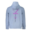 Blue Cotton Men SweaterElevate your casual ensemble with the unmistakable panache of Calvin Klein. This hooded sweatshirt boasts long sleeves and a central pocket for practicality without sacrificing style. Adorned with a striking print and the iconic log