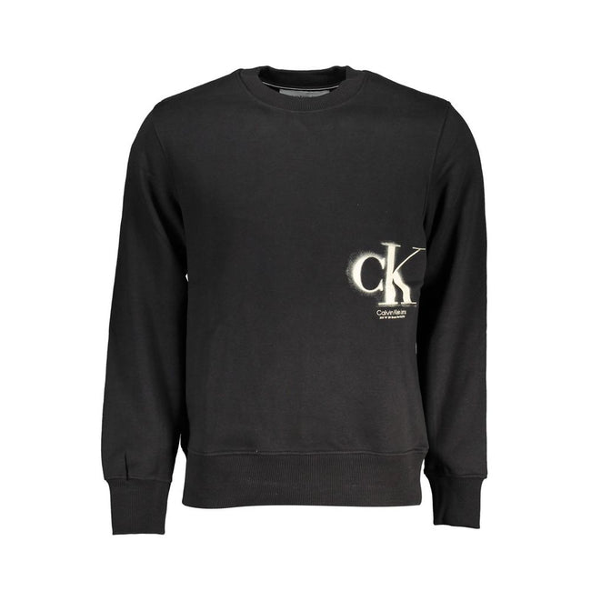 Black Cotton Men SweaterUnleash the essence of modern sophistication with this Calvin Klein sweatshirt. Its bold black hue complements the striking print and iconic logo, radiating trendsetting vibes with every wear. Crafted for comfort and style, this pi