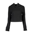 Black Viscose Women's SweaterStep into the epitome of bold comfort with this Calvin Klein long-sleeved hooded sweatshirt. Meticulously crafted with a blend that prioritizes sustainability, it features striking contrasting details that catch the eye. The s